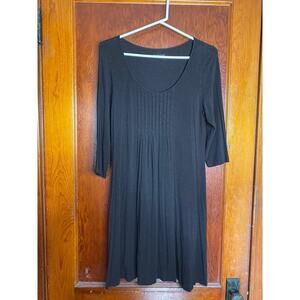 Brown Brindle Stretchy Eileen Fisher Midi Dress Small